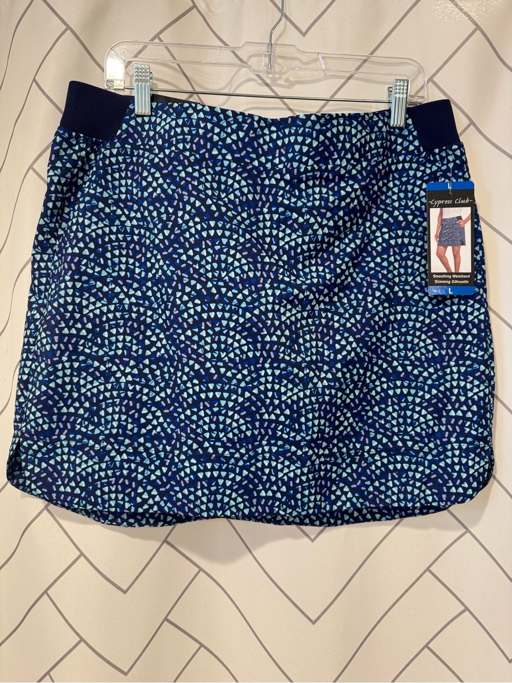 Blue Mosaic Print Women’s Skort